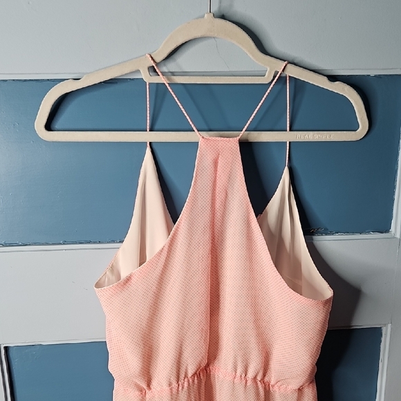 Roxy Pink & White Sleeveless Faux Retro Button-Front Dress L - Picture 7 of 14